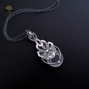 Silver Pendant and Necklace With Labradorite and Mystique Topaz - Dream Within a Dream
