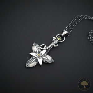 Custom order for Flo - Sterling Silver Trillium Pendant