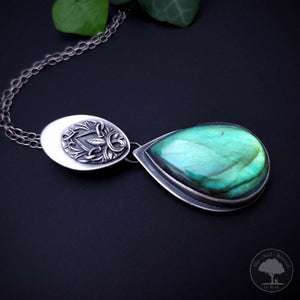 Forest Spirit - Fine Silver Pendant With Labradorite