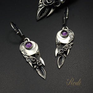 Moonlight Custom Made Silver Earrings