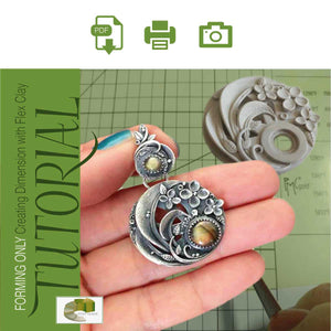 Sky Guide 11: Metal Clay Step Guide Tutorial  - Forming Dimension With Flex Metal Clay - Metal Clay Adventures