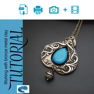 Sky Guide 2: Bronze Metal Clay Full Pendant Project Video Enhanced Tutorial - Metal Clay Adventures