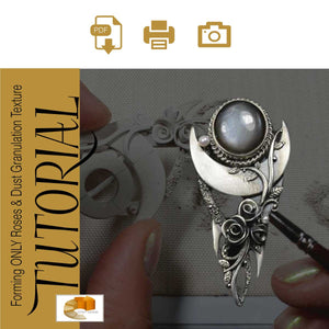 Sky Guide 9: Silver Metal Clay Metal Clay Tutorial - Hand-Forming Roses And Dust Granulation Texturing - Metal Clay Adventures