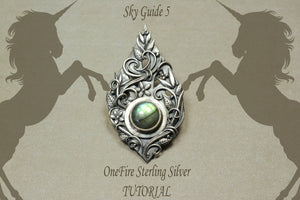 Sky Guide 5 PMC OneFire™ Sterling Metal Clay Tutorial Learn how to hand form and carve your own pendant-Sky And Beyond Jewelry By Rodi