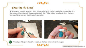 Tutorial Sky Guide 9 Upgrade Metal Clay Hand-forming + Stone Setting Step Guide - Making Roses and Dust Granulation Texturing-Sky And Beyond Jewelry By Rodi