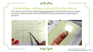 Tutorial Sky Guide 11 Metal Clay Hand-forming Step Guide - Forming Dimension With Flex Metal Clay-Sky And Beyond Jewelry By Rodi