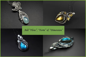 Tutorial Sky Guide 11 Metal Clay Hand-forming & Gemstone Setting Step Guide - Forming Dimension With Flex Metal Clay-Sky And Beyond Jewelry By Rodi