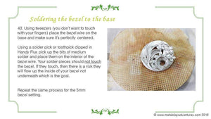 Tutorial Sky Guide 11 Metal Clay Hand-forming & Gemstone Setting Step Guide - Forming Dimension With Flex Metal Clay-Sky And Beyond Jewelry By Rodi