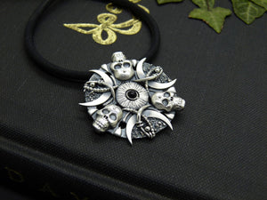 Twilight - Fine Silver Pendant With Onyx