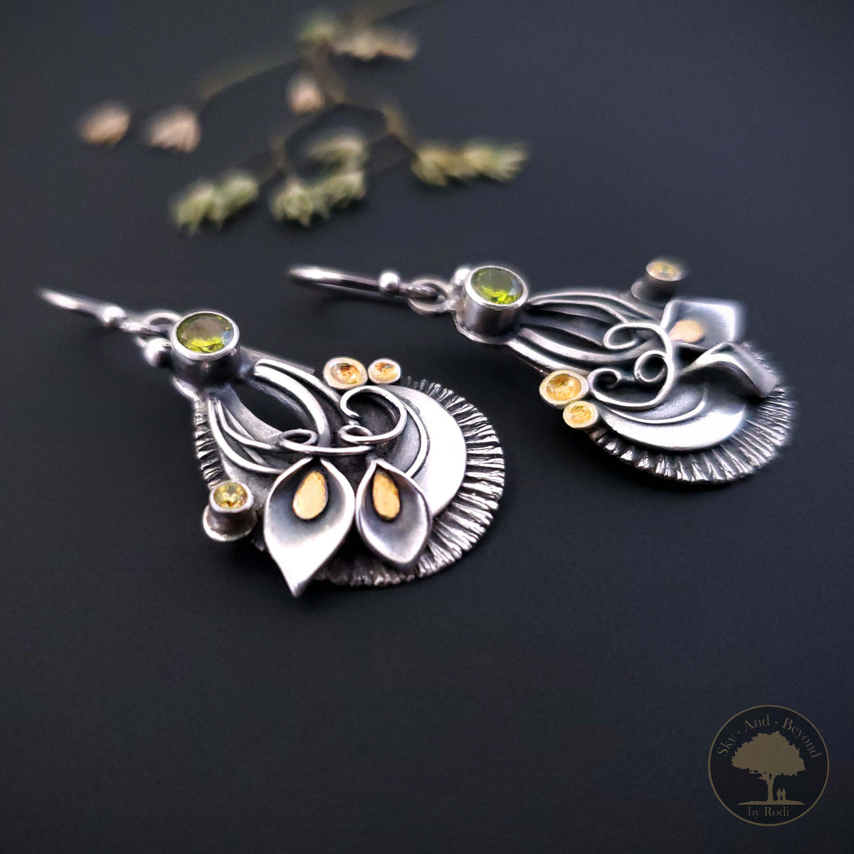 Faith – Custom Made Silver Calla Lily Earrings