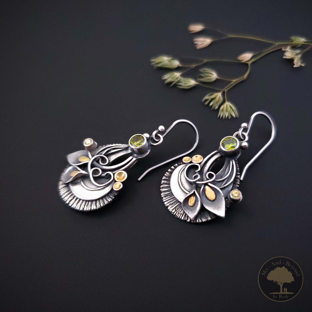 Faith – Custom Made Silver Calla Lily Earrings