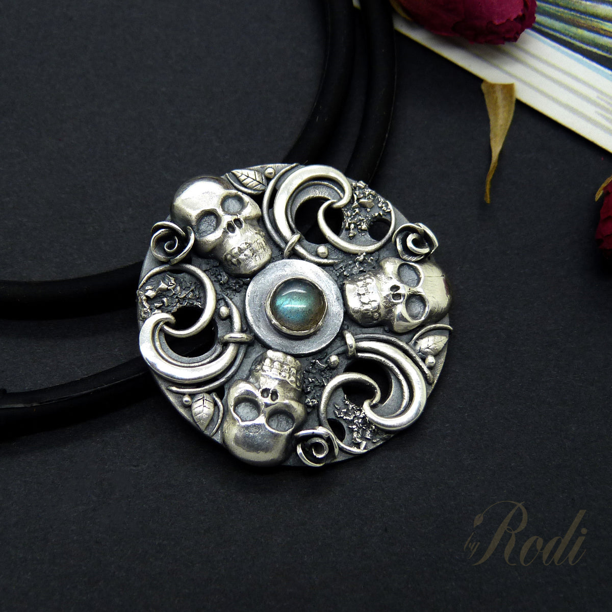 Forever - Fine Silver Mandala Pendant With Labradorite