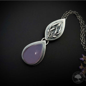 Lilac Dream - Fine Silver Pendant With Lavender Chalcedony