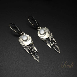 Moonlight Custom Made Silver Earrings