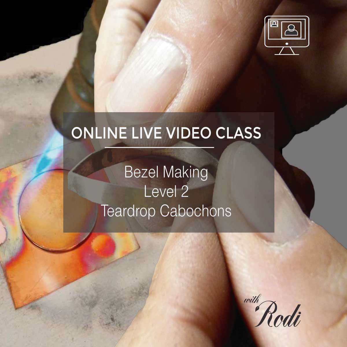 Bezel Making Level 2 (Teardrop Cabochons) - Live Video Class - Metal Clay Adventures
