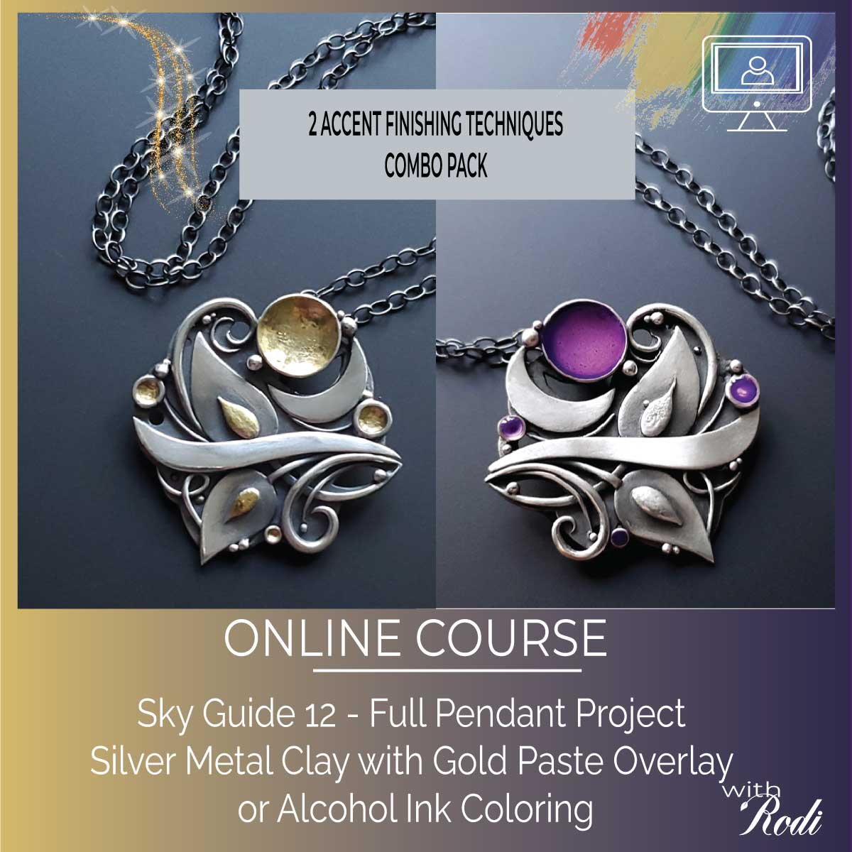 Metal Clay With 22k Gold & Color Accents - Combination Pack - Sky Guide 12  Rejuvenation
