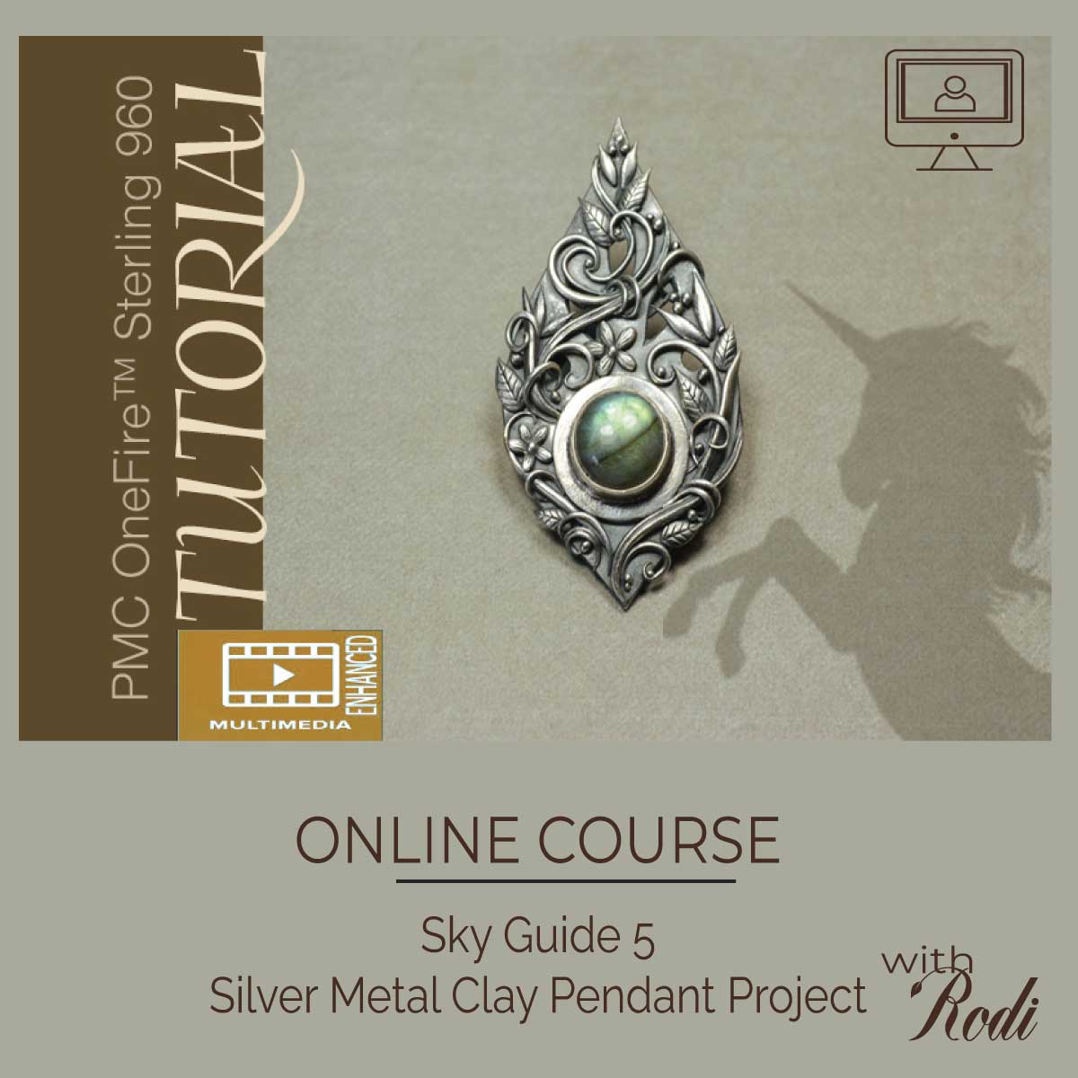 Sky Guide 5 - Metal Clay Pendant Project Online Course