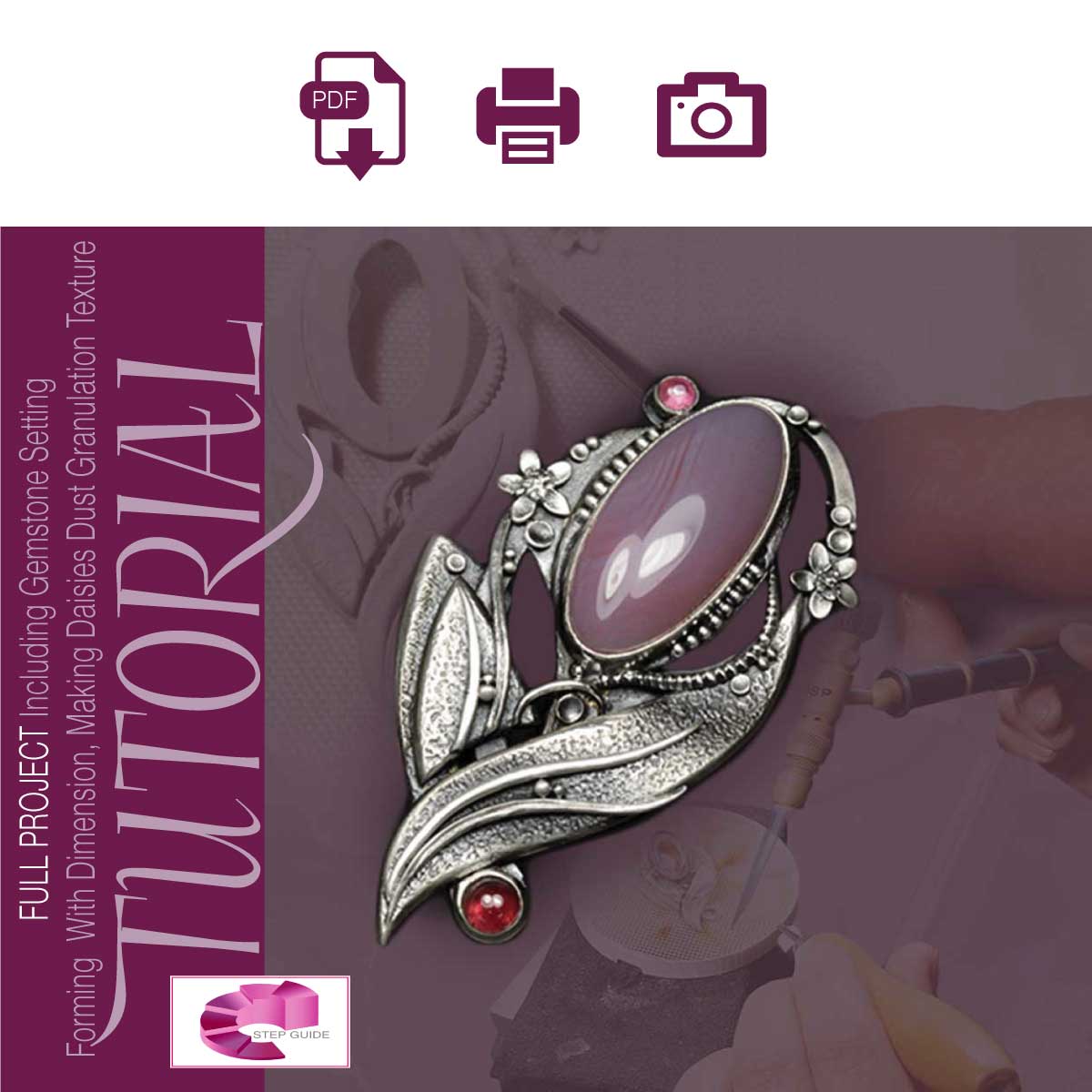 Sky Guide 8+: Silver Metal Clay + Bezel Making Gemstone Setting Step Guide Tutorial - Forming Dimension - Metal Clay Adventures