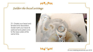 Tutorial Sky Guide 9 Metal Clay Hand-forming Step Guide - Making Roses and Dust Granulation Texturing-Sky And Beyond Jewelry By Rodi